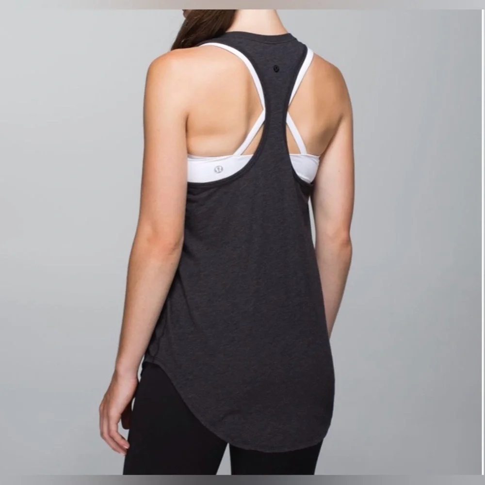 Lululemon Yogi Racerback iii Heathered Black